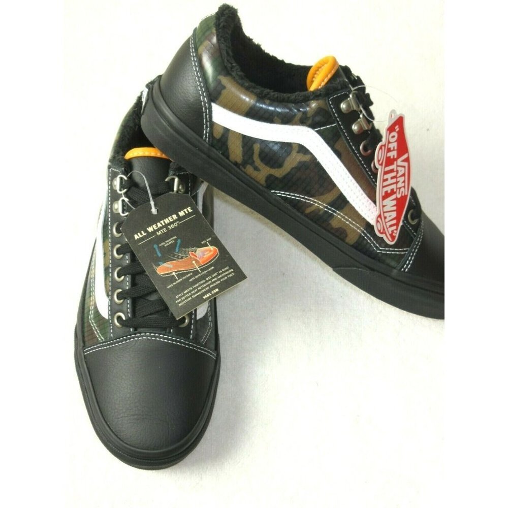 Vans Mens Old Skool MTE All Weather Skate Shoes Black Camouflage Sizes NIB